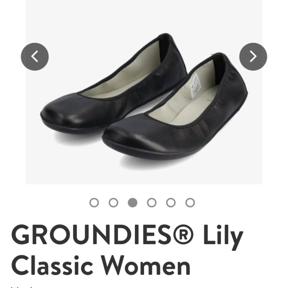 Groundies Lily Classic Black size 8.5 (39)